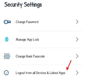 how to logout from paytm