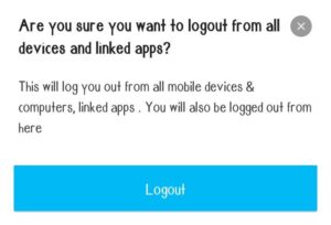 how to logout from paytm