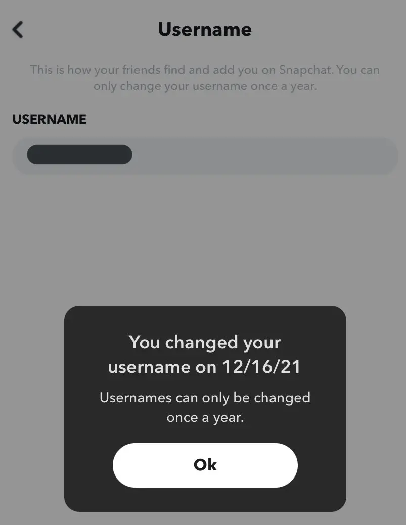 Why can i no longer find a username on snapchat?
